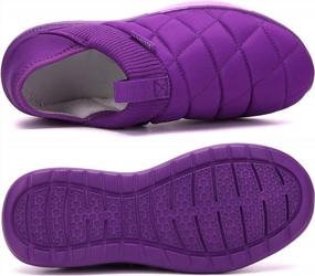 img 2 attached to Plush Indoor House Shoes For Men And Women - KUBUA Slippers; Slip-On Garden Loafers For Outdoor Use