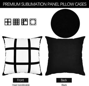 img 1 attached to DIY Sublimation Panel Pillow Cases 8 Pack, 4 Assorted Heat Press Printing Cushion Covers 18X18 Inch Polyester Short Plush Throw Pillow Cover