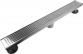 img 4 attached to Upgrade Your Shower With Neodrain'S Removable Quadrato Pattern Stainless Steel Linear Drain