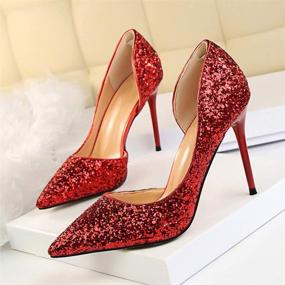 img 2 attached to Pointed Fashion Dress Wedding Glitter Women's Shoes ~ Pumps