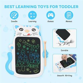 img 1 attached to 8.5 Inch Colorful LCD Writing Tablet For Kids - Doodle Drawing Board With Electronic Writing Pad - Perfect Gift For Little Girls And Boys - Blue