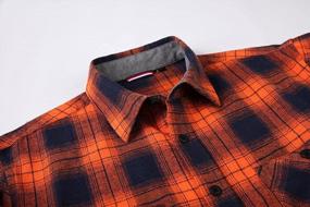 img 1 attached to Men'S Plaid Flannel Dress Shirt - Sportrendy Casual Button Down Long Sleeve Regular Fit