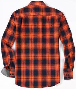 img 2 attached to Men'S Plaid Flannel Dress Shirt - Sportrendy Casual Button Down Long Sleeve Regular Fit