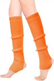 img 3 attached to Women & Girls Long Knit Leg Warmers For Dance, Ballet & Yoga - SOCKFUN