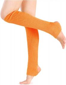 img 4 attached to Women & Girls Long Knit Leg Warmers For Dance, Ballet & Yoga - SOCKFUN