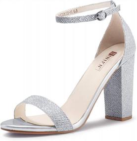 img 4 attached to IDIFU Women'S IN4 Cookie-HI Chunky High Heel Sandals: Perfect For Weddings, Proms & Bridesmaids!