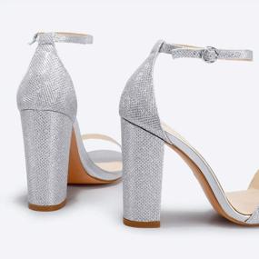 img 1 attached to IDIFU Women'S IN4 Cookie-HI Chunky High Heel Sandals: Perfect For Weddings, Proms & Bridesmaids!