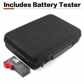 img 1 attached to Battery Organizer Storage Case With Tester - Holds AA AAA AAAA 9V C D Lithium 3V Batteries (Batteries Not Included)