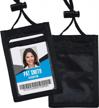 advantus id badge holder/convention pouch with 48 inch cord, vertical, 2.25 x 3.5" insert size, black, 12-count (75453) logo