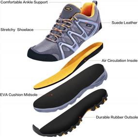 img 3 attached to Men'S Waterproof Hiking Shoes With Air Circulation Insole And Ankle Support For Ultimate Comfort And Safety During Outdoor Trekking And Walking