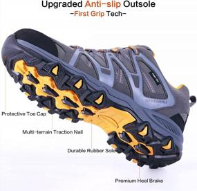 img 2 attached to Men'S Waterproof Hiking Shoes With Air Circulation Insole And Ankle Support For Ultimate Comfort And Safety During Outdoor Trekking And Walking