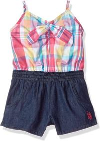 img 2 attached to U S Polo Assn Toddler Romper Girls' Clothing at Jumpsuits & Rompers