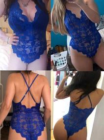 img 3 attached to Avidlove Lingerie Babydoll Bodysuit Romper Women's Clothing via Lingerie, Sleep & Lounge