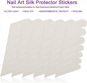 img 2 attached to Nail Wrap - Adhesive Silk Nail Protection Stickers Clear Nail Stickers UV Gel Nail Art Tools