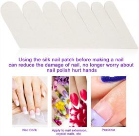 img 1 attached to Nail Wrap - Adhesive Silk Nail Protection Stickers Clear Nail Stickers UV Gel Nail Art Tools