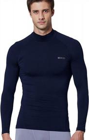 img 4 attached to Stay Cool And Comfortable With EXIO Men'S Mock Compression Baselayer Top