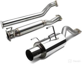 img 4 attached to 🚗 Upgrade Your Ride with DNA Motoring CBE-ARSX-S Stainless Steel Catback Exhaust System