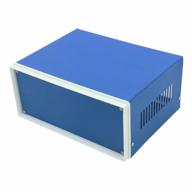versatile fielect electronic junction box for diy projects - blue metal enclosure 7.87 x 6.50 x 3.54 inches logo