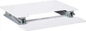 img 2 attached to Height Adjustable White Sit Stand Desk With Large Surface - The Ideal Heavy Duty Standing Desk For Professionals, Home Or Industrial Use - Victor DCX760W