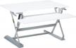 height adjustable white sit stand desk with large surface - the ideal heavy duty standing desk for professionals, home or industrial use - victor dcx760w logo