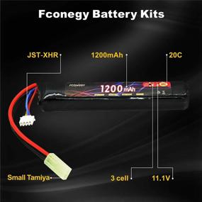 img 3 attached to 3S 11.1V 1200MAh 20C Stick Pack Lipo Battery With Small Tamiya Plug For Airsoft Gun - FCONEGY