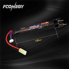 img 1 attached to 3S 11.1V 1200MAh 20C Stick Pack Lipo Battery With Small Tamiya Plug For Airsoft Gun - FCONEGY