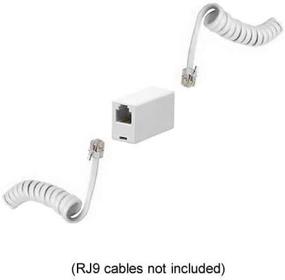 img 1 attached to 🔌 RJ9 Coupler Connector Extender (White) - Connect Two Handset Cables Together Effortlessly 4P4C / RJ9