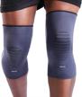 a pair of berter knee compression sleeves - support for sports, running, jogging, arthritis and injury recovery - joint pain relief brace logo