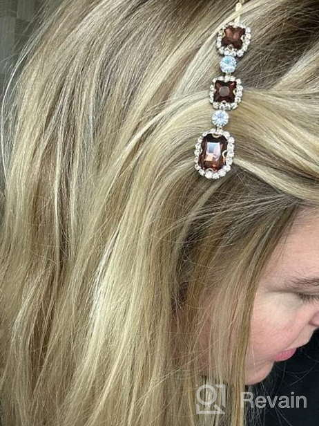 img 1 attached to 10-Piece Vintage Rhinestone Hair Pins Set: Burgundy & White Crystal Bobby Pins For Women'S Headwear Accessories review by Adam Shuler