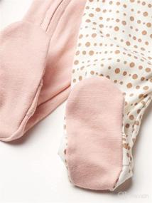 img 1 attached to HonestBaby Baby Girls' 2-Pack Organic Cotton Footed Pajama Set: Cozy Sleep & Play