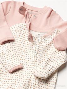 img 2 attached to HonestBaby Baby Girls' 2-Pack Organic Cotton Footed Pajama Set: Cozy Sleep & Play