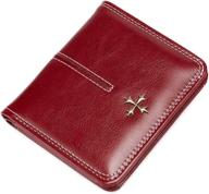 womens blocking compact bifold leather women's handbags & wallets : wallets logo