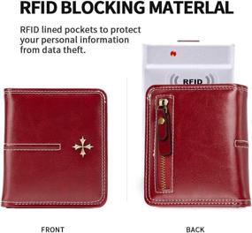 img 1 attached to Womens Blocking Compact Bifold Leather Women's Handbags & Wallets : Wallets