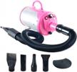 get your pup looking fabulous: shelandy pink pet hair force dryer with built-in heater for dog grooming and blowing logo