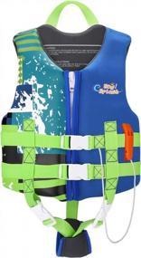 img 4 attached to Stay Safe In The Water With HeySplash Life Jacket For Kids: Child Size Swim Vest With Flotation Device, Survival Whistle, And Easy On/Off For 35-77 Lbs