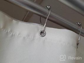 img 5 attached to Chrome Shower Curtain Rings - Set Of 12 Rust-Resistant Metal Hooks For Bathroom Shower Rods And Hangers, Rolling Shower Curtain Clips For Improved Durability