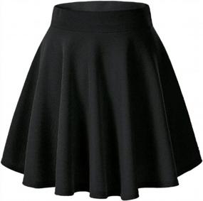 img 4 attached to Arshiner Girls Kids Casual High Waist Flared Pleated Skater Skirt With Shorts