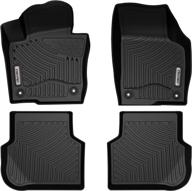 🚗 oedro floor mats compatible for volkswagen jetta sedan 2011-2018 - all-weather black tpe guards - full set liners logo