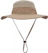 dukars unisex wide brim sun hat,outdoor upf 50+ waterproof boonie hat summer uv protection sun caps 1 logo