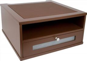 img 2 attached to Upgrade Your Workstation With The Stylish Victor Monitor Riser In Mocha Brown