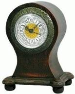 🕰️ 7-inch round top clock with real antique look made of wood logo