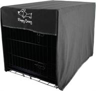 🐕 floppy dawg slate gray lightweight and breathable polar fleece crate cover - fits 42 inch dog crates or smaller. easy to put on, take off, and adjust. can also be used as a comfy blanket. логотип
