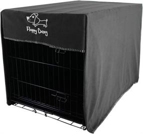 img 4 attached to 🐕 Floppy Dawg Slate Gray Lightweight and Breathable Polar Fleece Crate Cover - Fits 42 Inch Dog Crates or Smaller. Easy to Put On, Take Off, and Adjust. Can Also be Used as a Comfy Blanket.