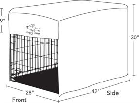 img 2 attached to 🐕 Floppy Dawg Slate Gray Lightweight and Breathable Polar Fleece Crate Cover - Fits 42 Inch Dog Crates or Smaller. Easy to Put On, Take Off, and Adjust. Can Also be Used as a Comfy Blanket.