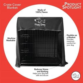 img 3 attached to 🐕 Floppy Dawg Slate Gray Lightweight and Breathable Polar Fleece Crate Cover - Fits 42 Inch Dog Crates or Smaller. Easy to Put On, Take Off, and Adjust. Can Also be Used as a Comfy Blanket.