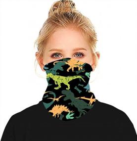 img 3 attached to Sun & Dust Protection Kids Neck Gaiter Bandana Face Mask Cover - Seamless & Tube Style Design