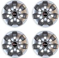 universal 8-inch golf cart wheel covers with silver metallic finish - set of 4 hub caps for better performance and aesthetics logo