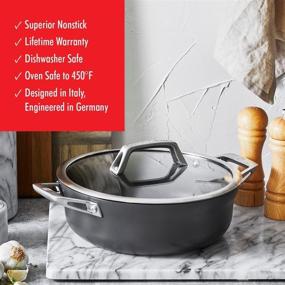 img 1 attached to Discover the ZWILLING Motion Nonstick Hard-Anodized 10-Piece Cookware Set: Dutch Oven, Fry Pan, Saucepan in Sleek Grey