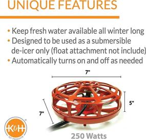 img 3 attached to 🔥 K&H Pet Products Submersible Ultimate Pail & Bucket Deicer Red 250 Watts: Powerful and Reliable Cold-Weather Solution for Pets