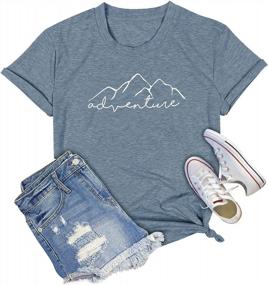 img 4 attached to Vintage, Trendy & Comfy: Women'S Graphic Tees For Casual Or Hiking/Camping Adventures